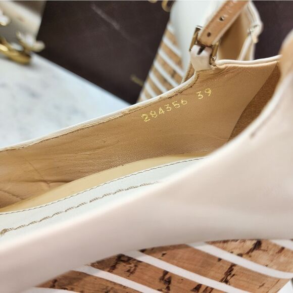NIB GUCCI VERNICE CRYSTAL/NAPPA CHARLOTTE WEDGE PEEP TOE - Picture 12 of 16